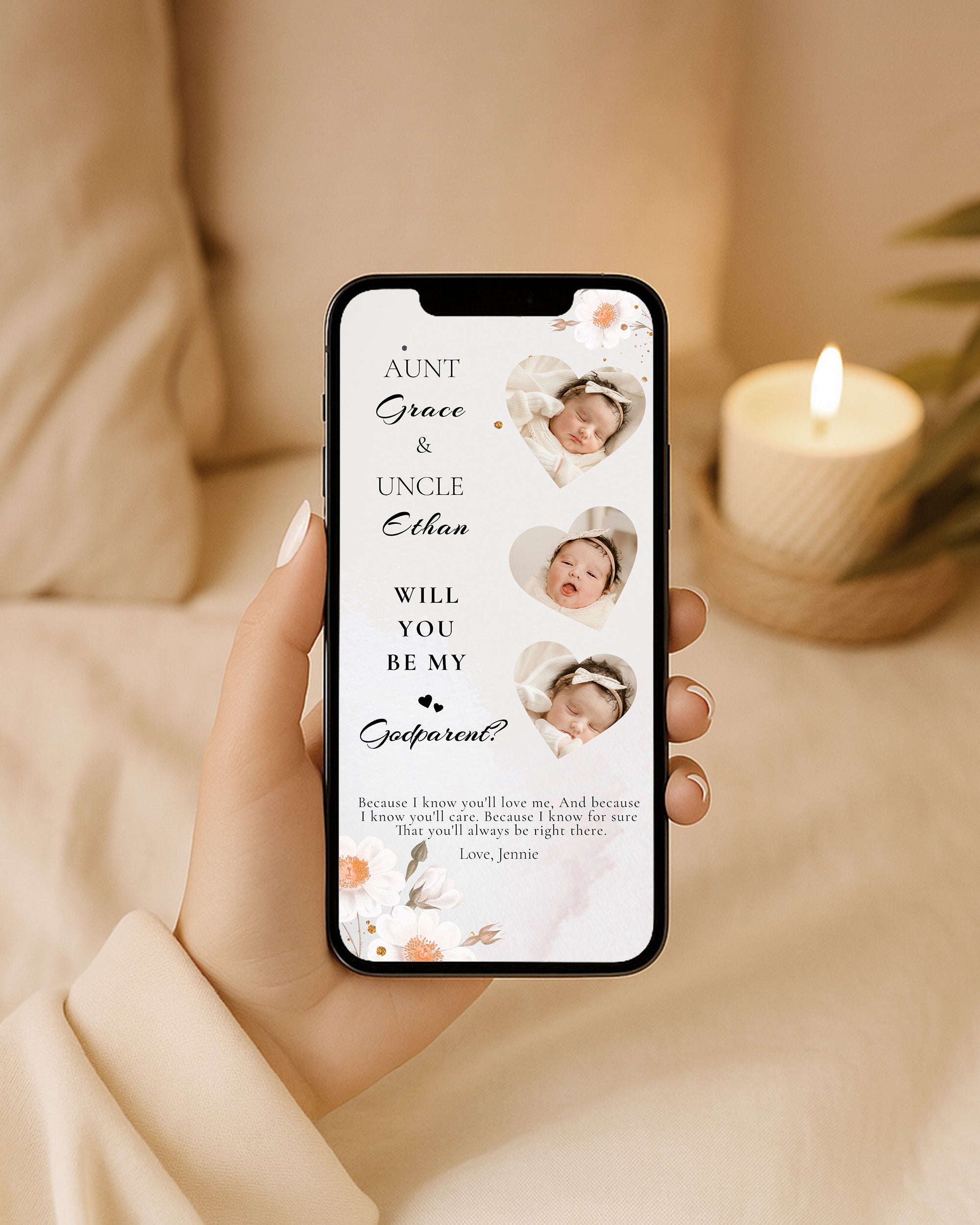 Will You Be My Godparent Proposal Godmother Proposal Card Godfather Proposal Card Madrina Baptism Proposal Christening Card Template
