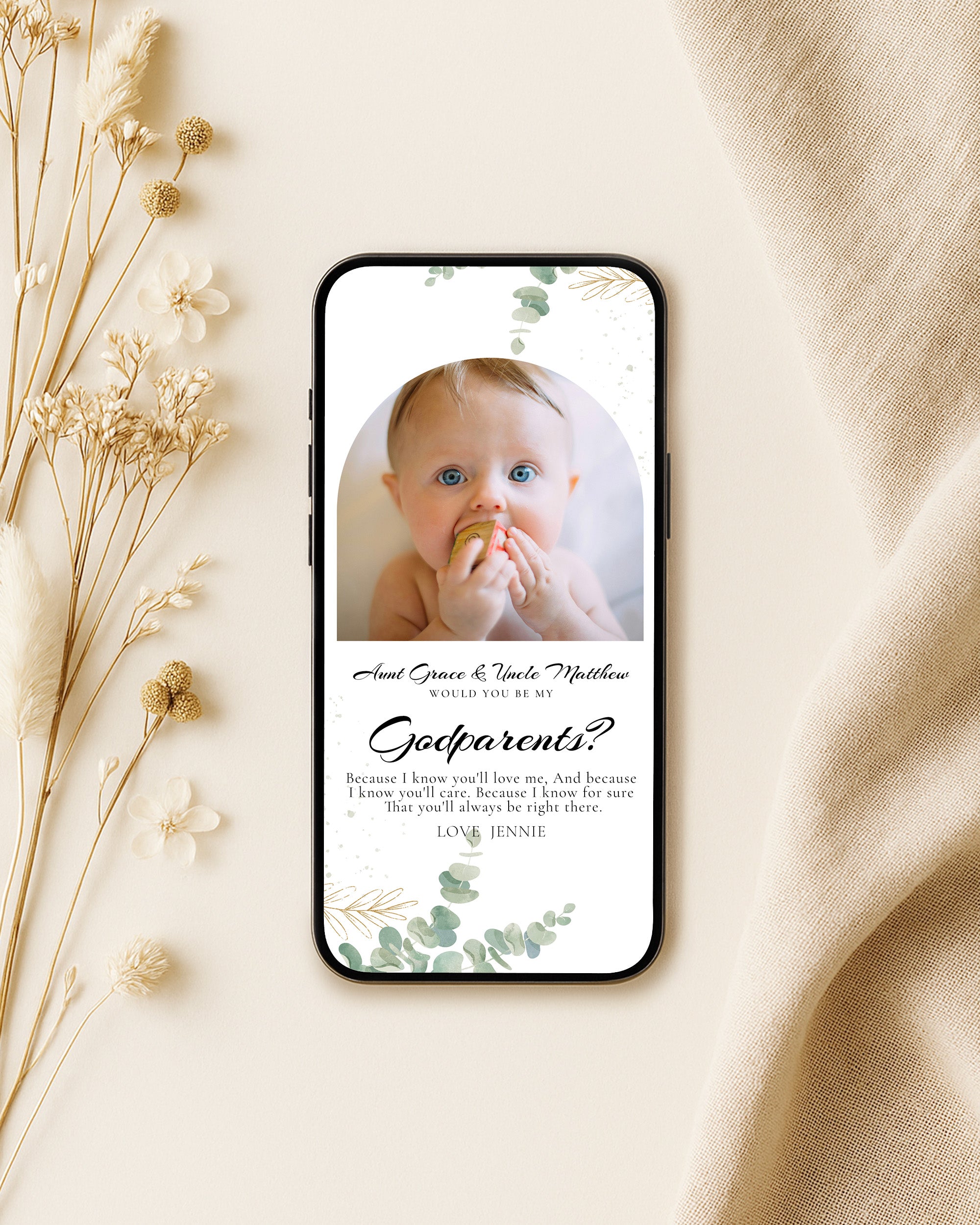 Will You Be My Godparents Proposal Card Template Baptism Proposal Card Godmother Proposal Card Godfather Proposal Card Christening Invite