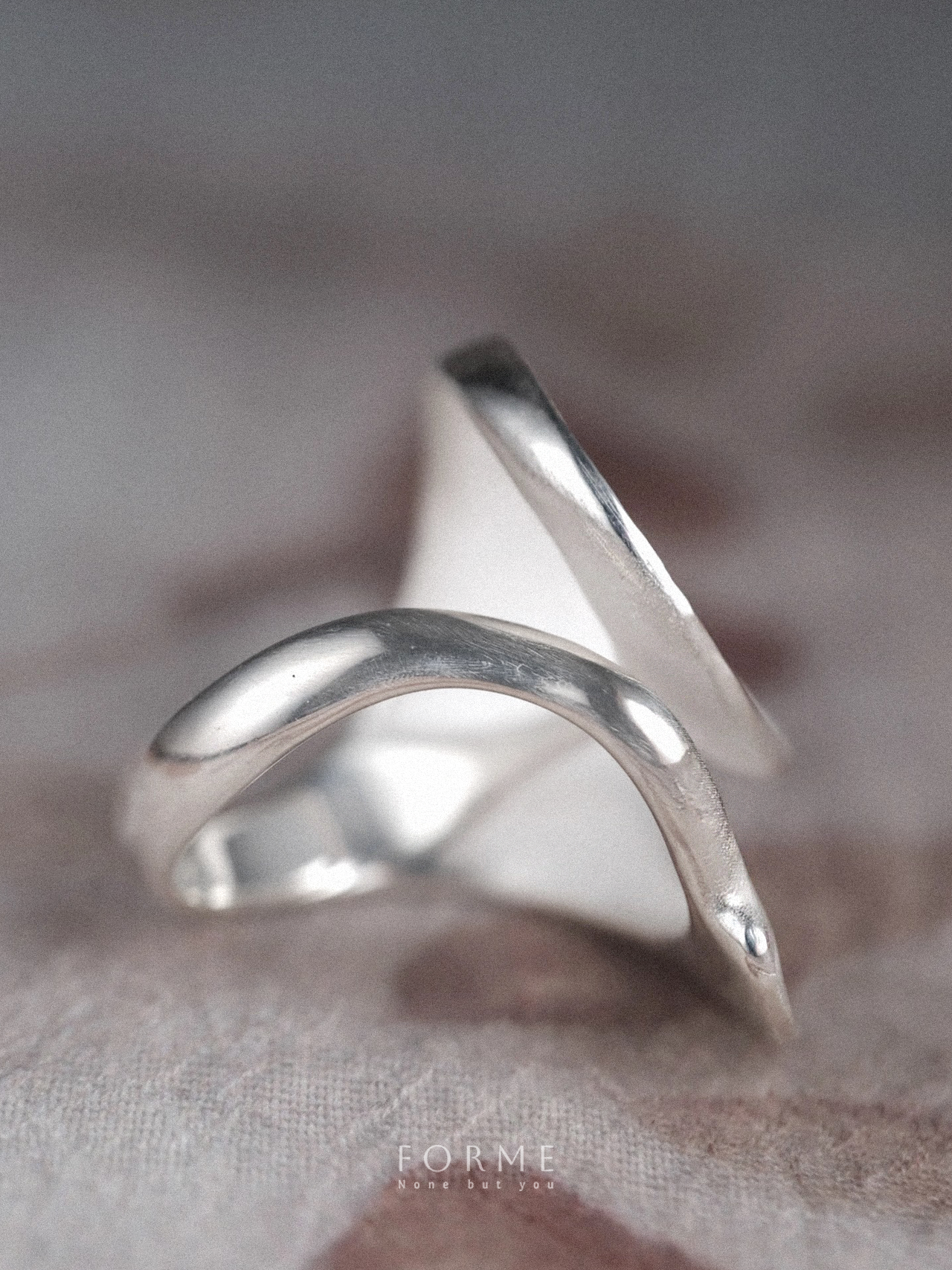 Swirl of Life Ring – Abstract Spiral in 925 Silver