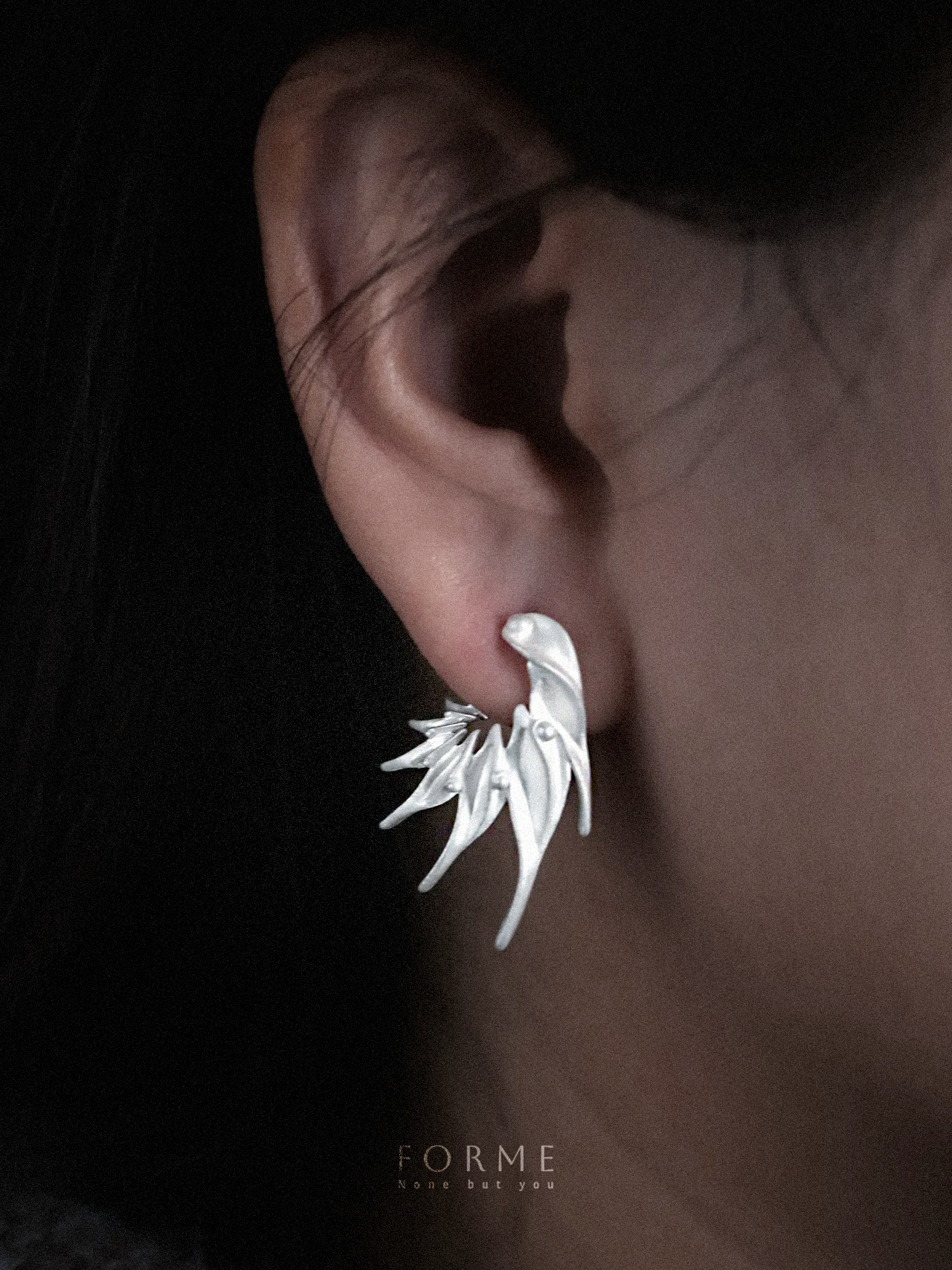 Handcrafted bold silver earrings for statement style