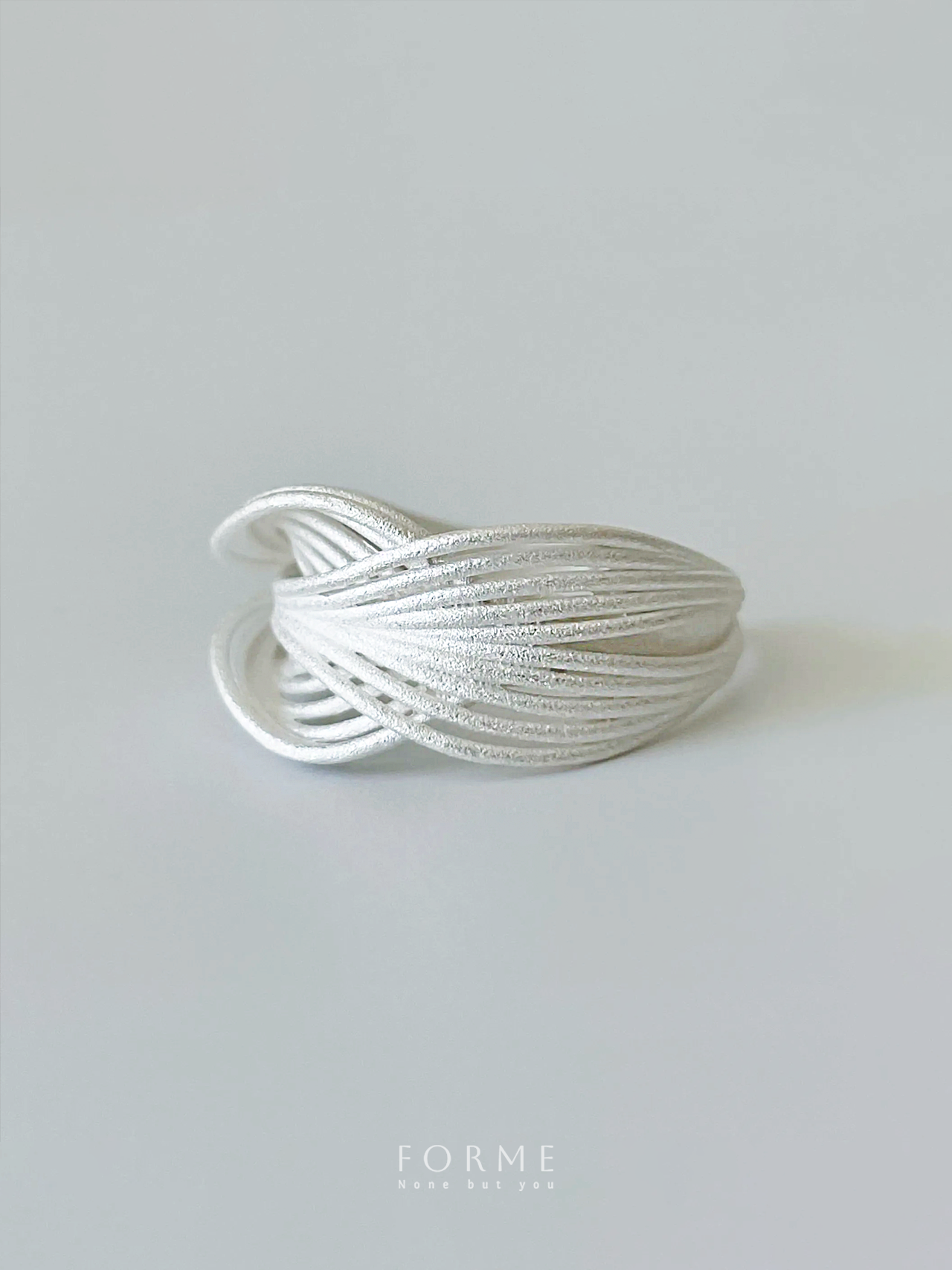 Whisper Wave Ring – handcrafted silver wave band