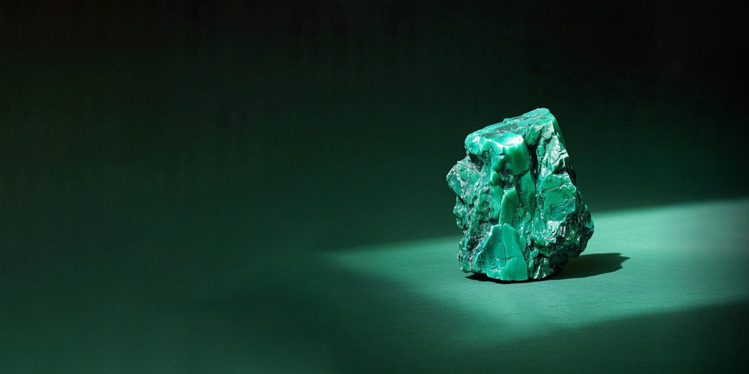 Polished green malachite stone on neutral background Malachite spiritual crystal with heart-opening energy