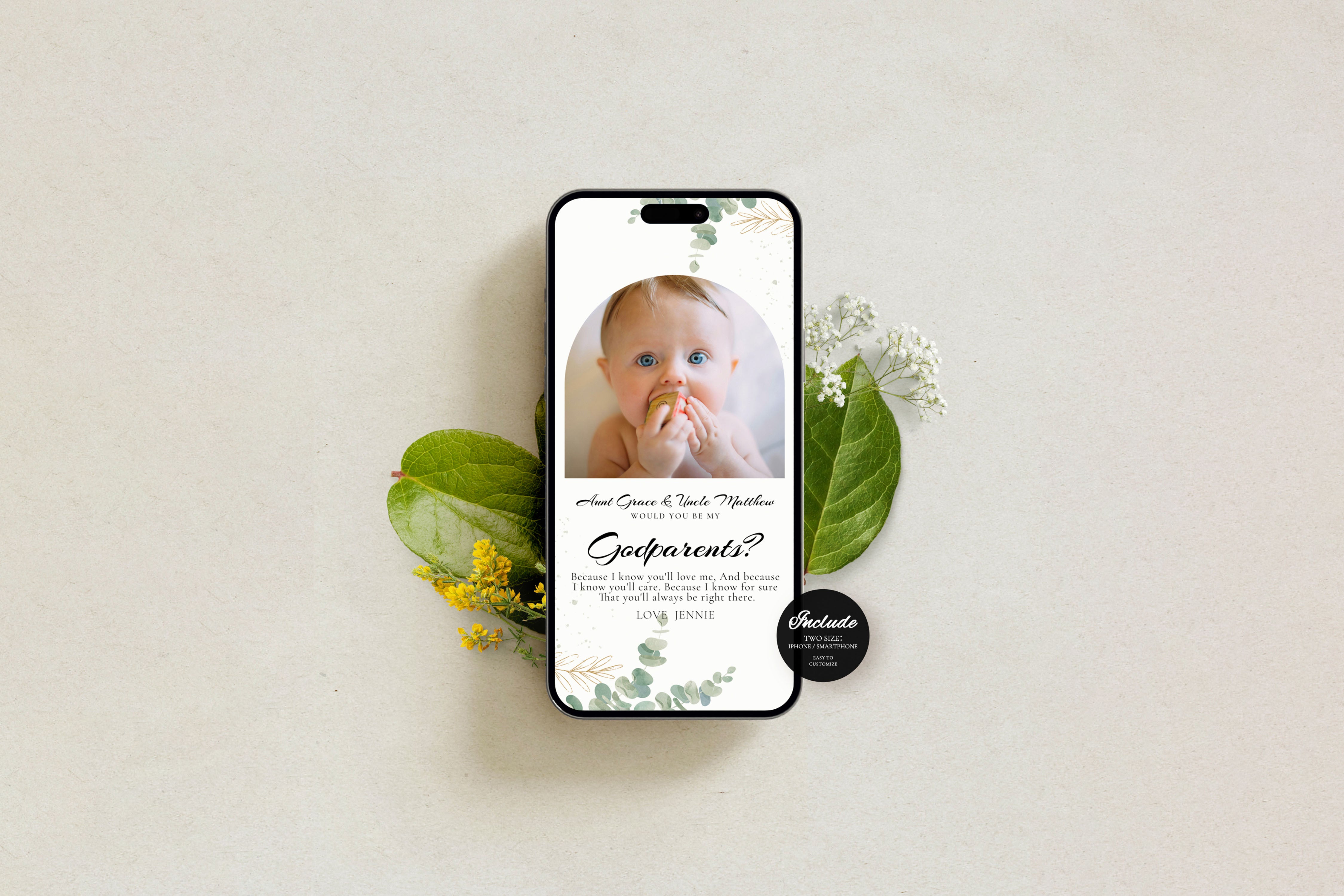 Will You Be My Godparents Proposal Card Template Baptism Proposal Card Godmother Proposal Card Godfather Proposal Card Christening Invite