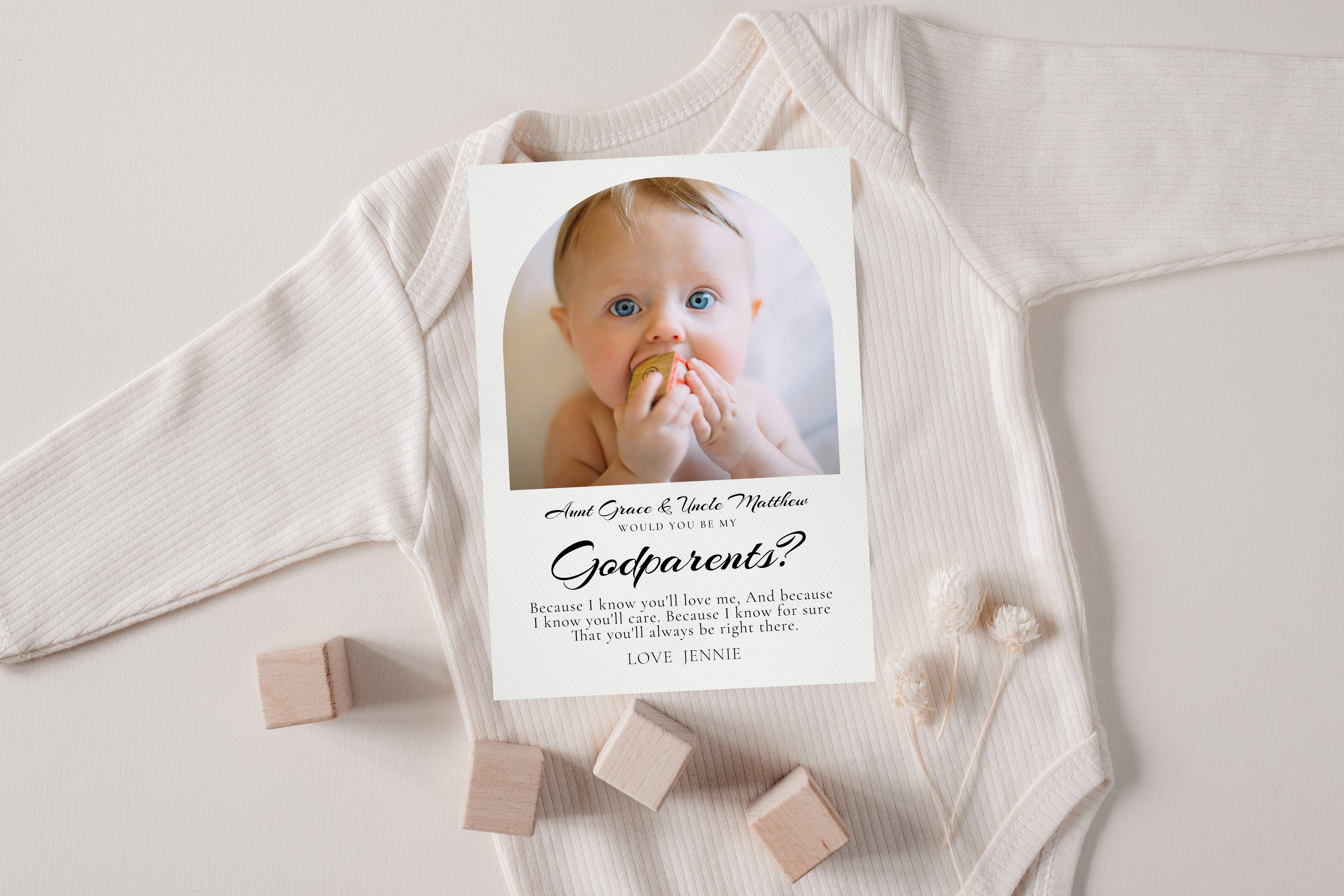 Will You Be My Godparents Proposal Card Template Baptism Proposal Card Godmother Proposal Card Godfather Proposal Card Christening Invite
