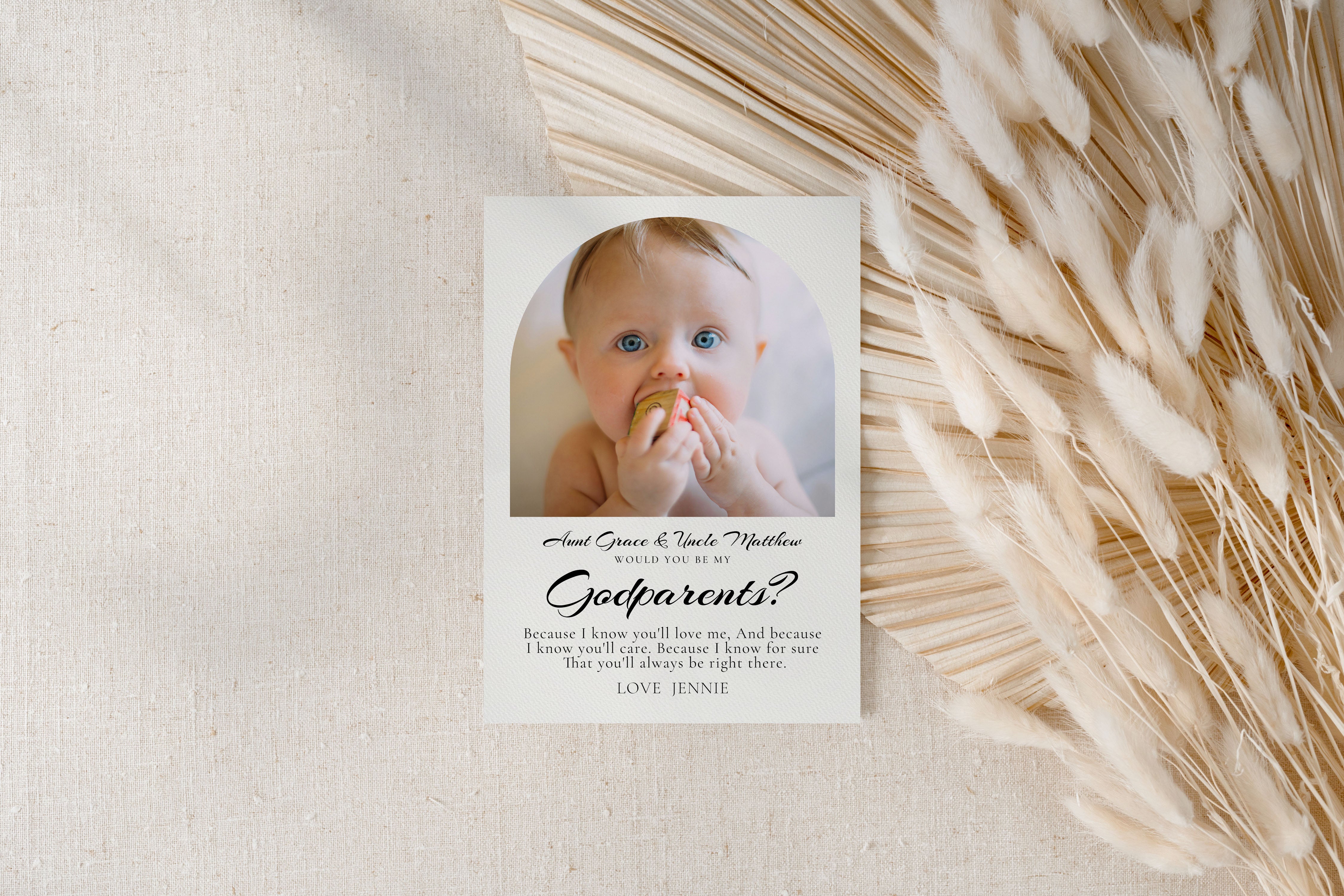 Will You Be My Godparents Proposal Card Template Baptism Proposal Card Godmother Proposal Card Godfather Proposal Card Christening Invite