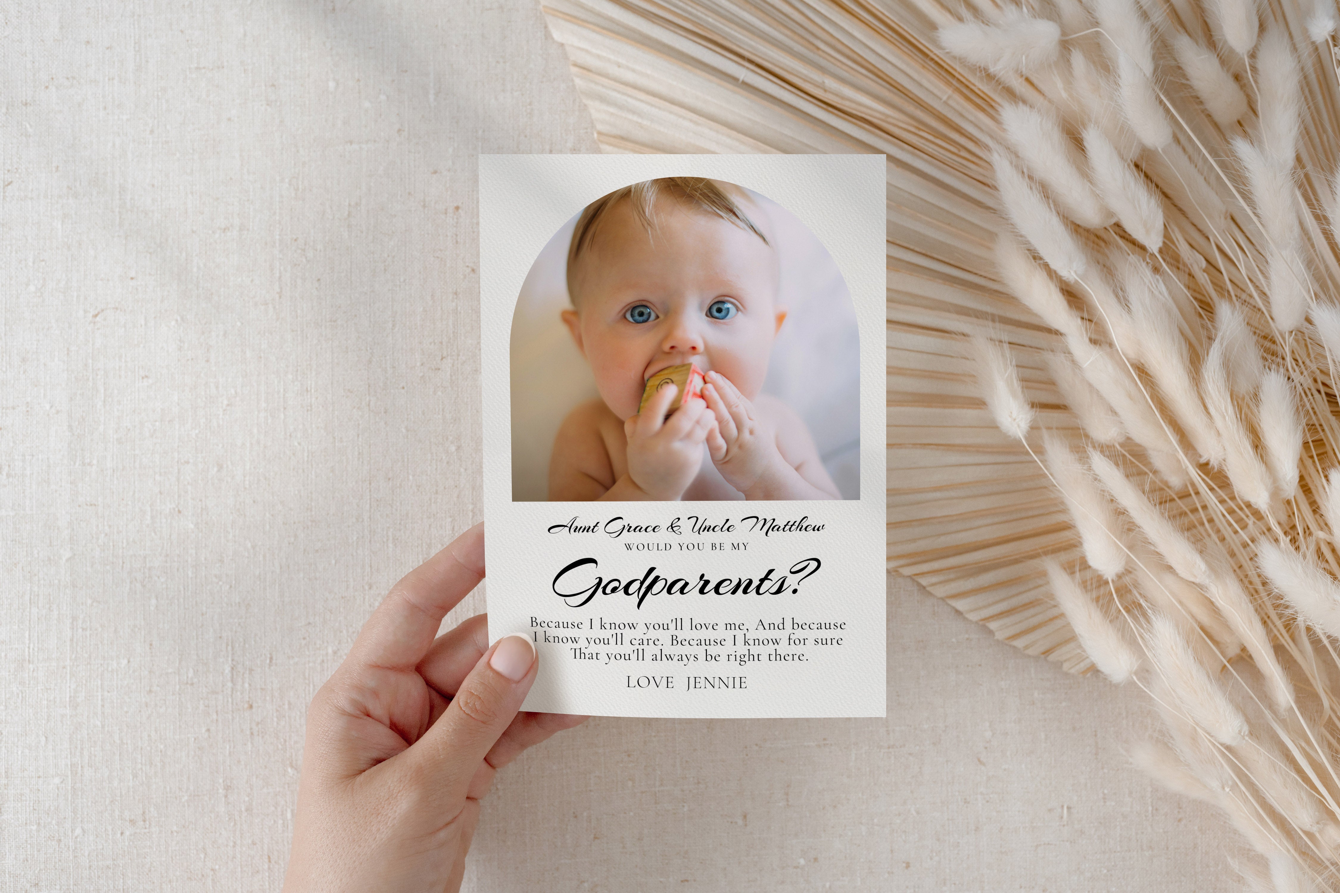 Will You Be My Godparents Proposal Card Template Baptism Proposal Card Godmother Proposal Card Godfather Proposal Card Christening Invite