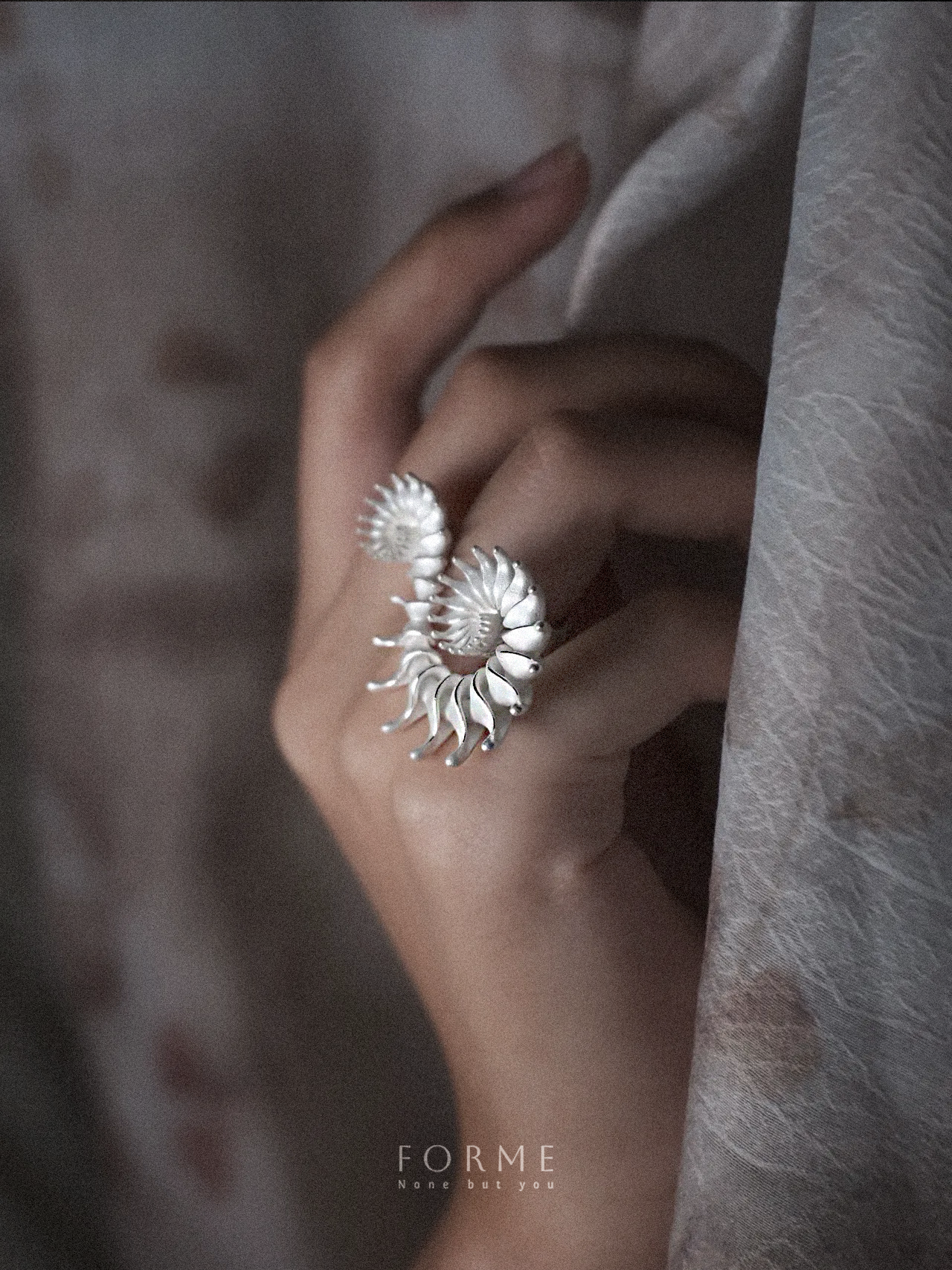 Twin Spira Ring – Dual Spiral Design in 925 Silver