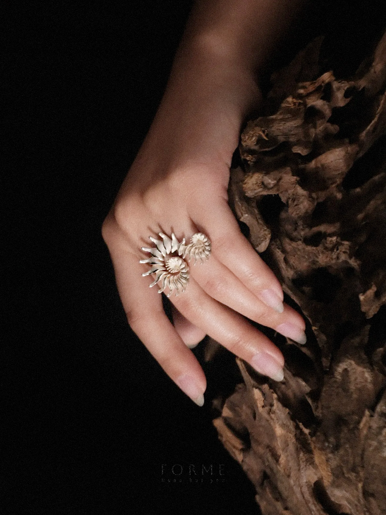 Twin Spira Ring – Dual Spiral Design in 925 Silver