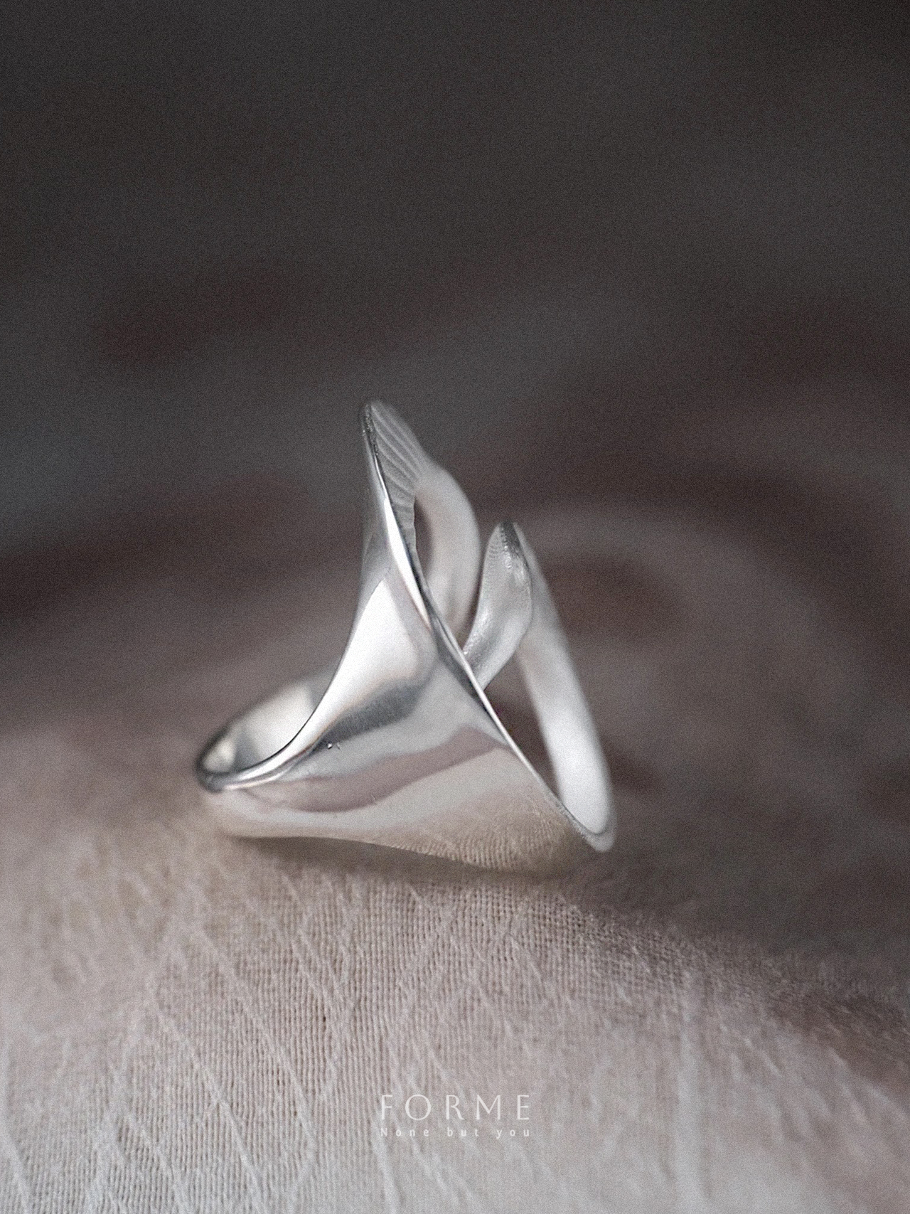 Swirl of Life Ring – Abstract Spiral in 925 Silver