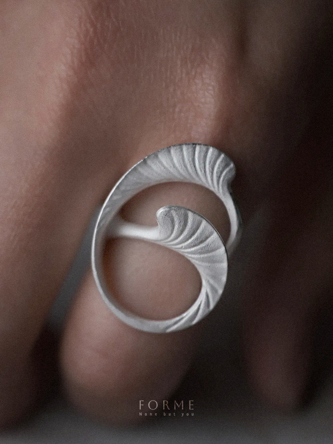 Swirl of Life Ring – Abstract Spiral in 925 Silver